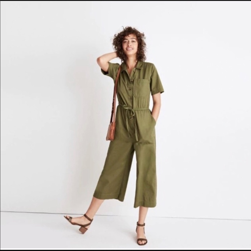 Madewell Army Green Utility Jumpsuit